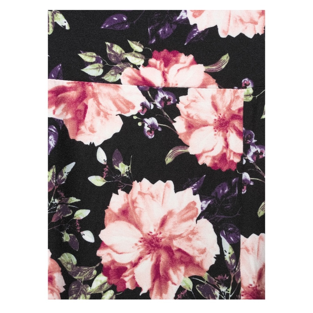 No Boundaries Floral Print Juniors Stretch Flare Pants Size Large - Picture 5 of 8
